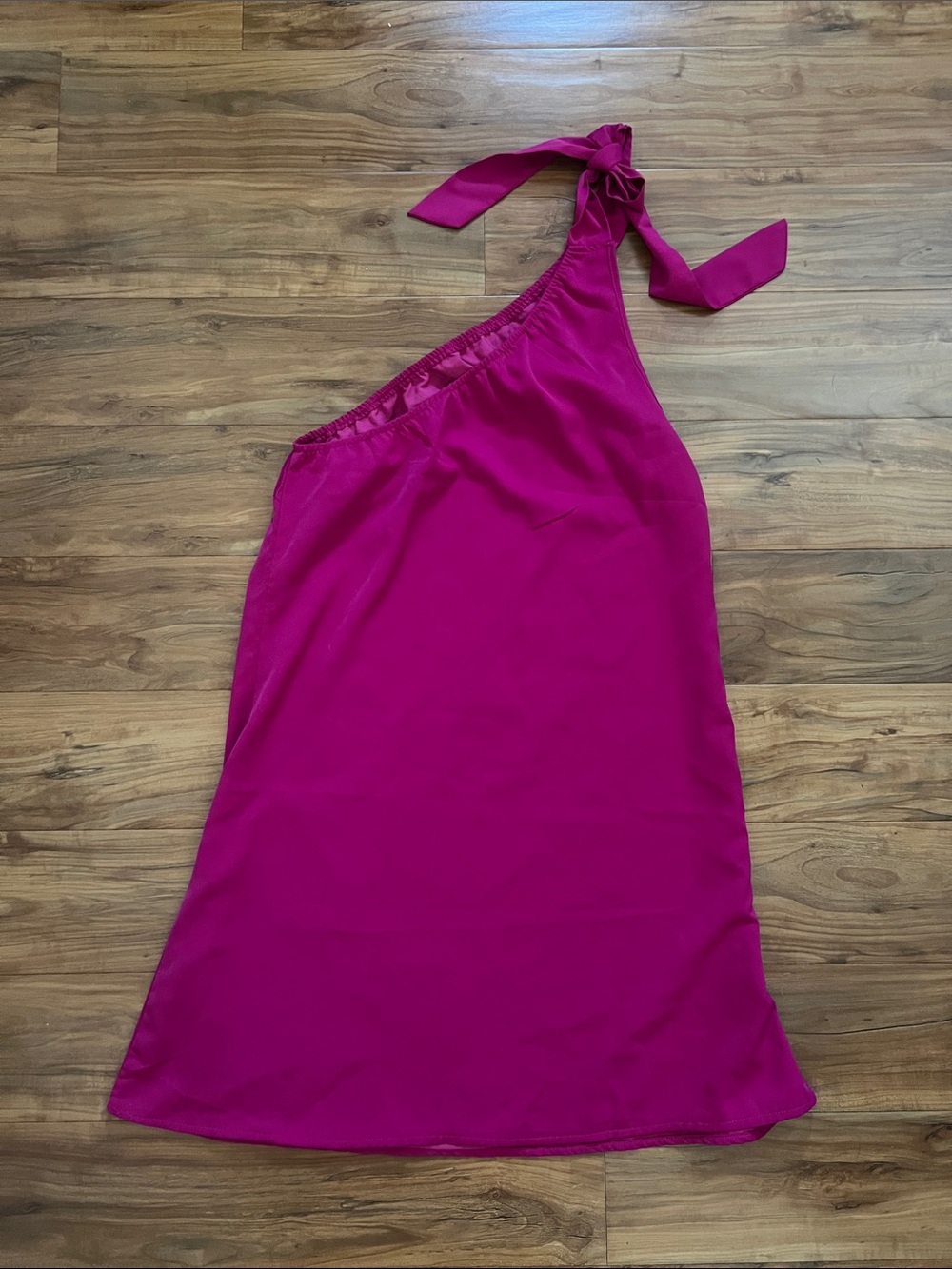 One Shoulder Tie Bow Dress